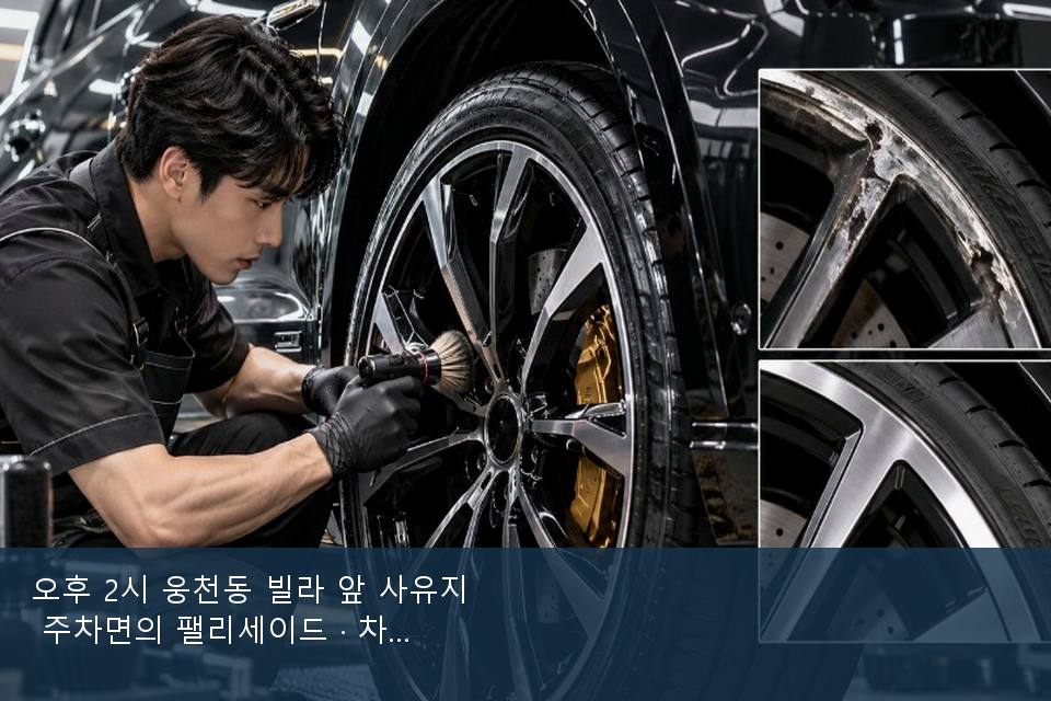 오후 2시 웅천동 빌라 앞 사유지 주차면의 팰리세이드 · 차종 기준 금액
